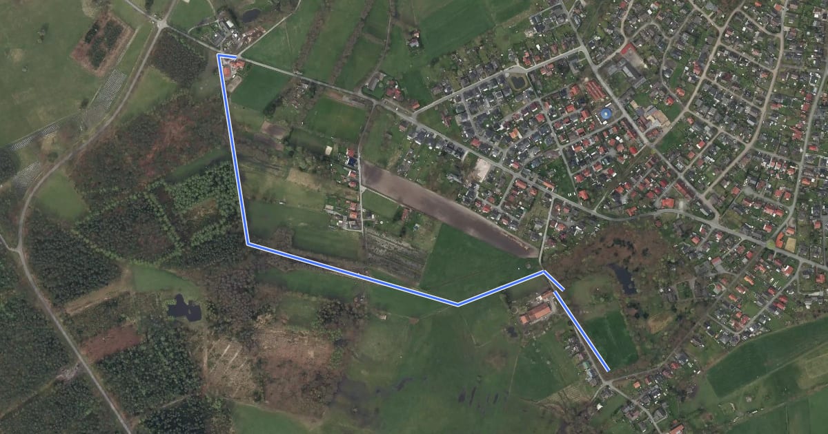 Маршрут Neuer Reitweg на спутниковом снимке