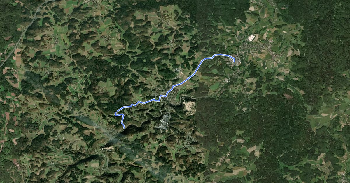 Маршрут Neuhaus a.d. Pegnitz–Rupprechtstegen на спутниковом снимке