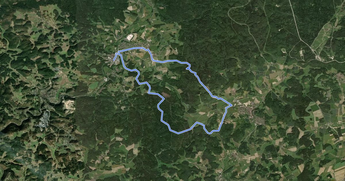 Маршрут Neuhaus-Rundwanderweg No.10 на спутниковом снимке