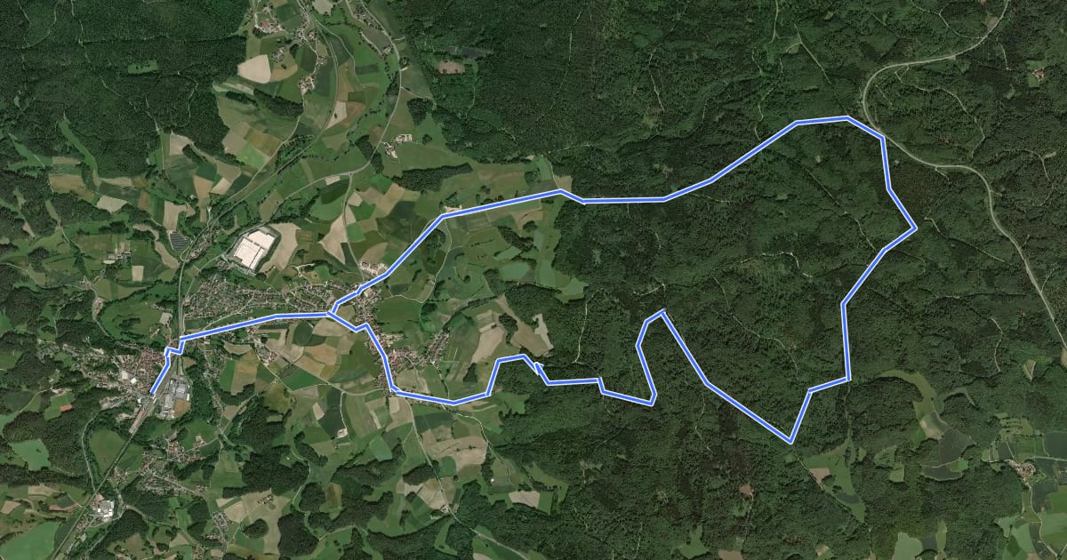 Маршрут Neuhaus-Rundwanderweg No.11 на спутниковом снимке