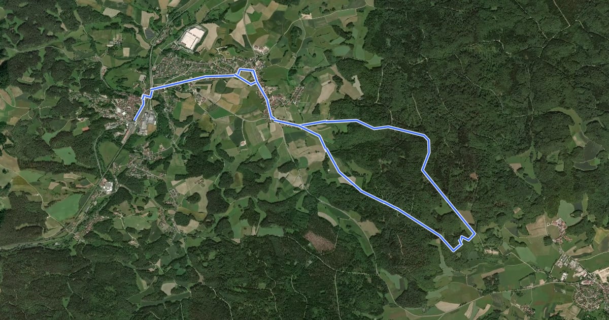 Маршрут Neuhaus-Rundwanderweg No.3 на спутниковом снимке
