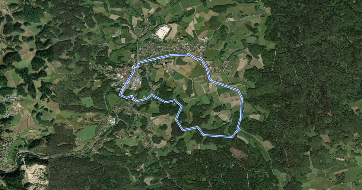 Маршрут Neuhaus-Rundwanderweg No.4 на спутниковом снимке