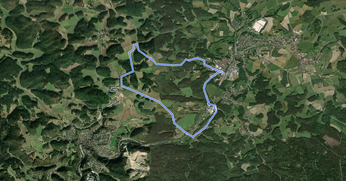 Маршрут Neuhaus-Rundwanderweg No.7 на спутниковом снимке