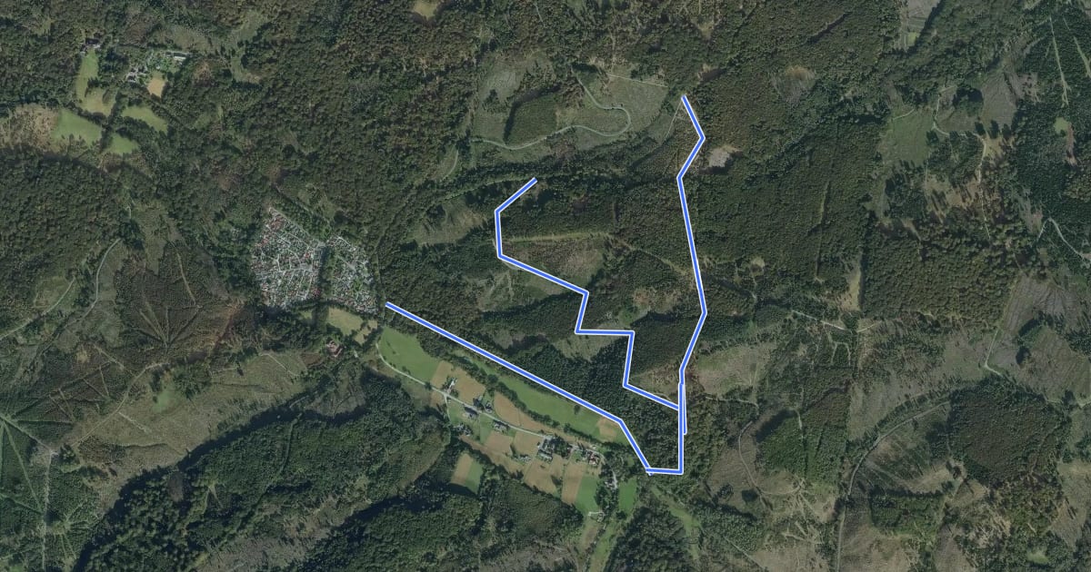 Маршрут Neuhaus Rundweg A10 на спутниковом снимке