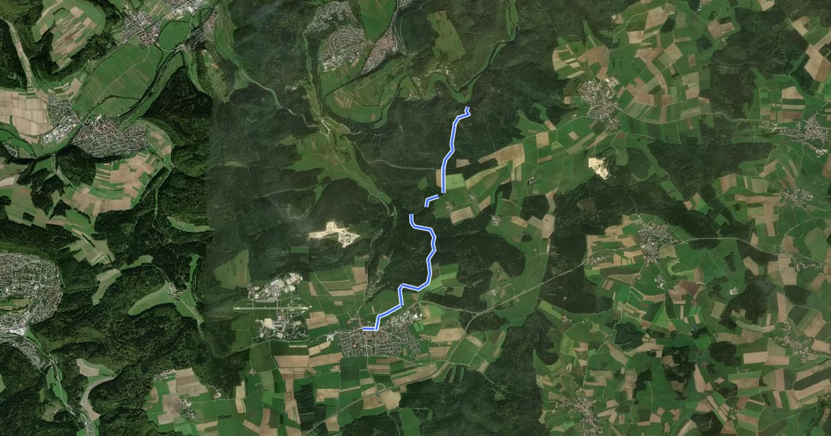 Маршрут Neuhausen - Scheuerlehof на спутниковом снимке