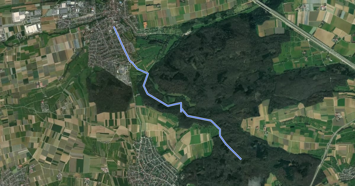 Маршрут Neuhausen - Waldhauser Schloß (HW3) на спутниковом снимке