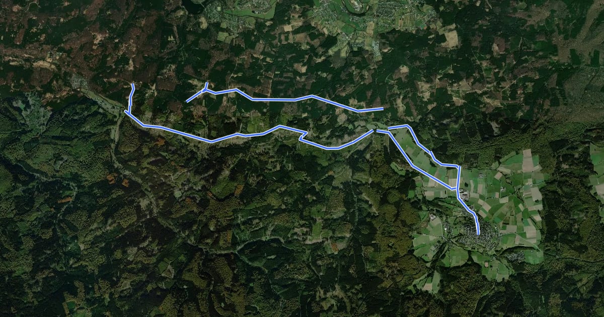 Маршрут Neuhausweg Hirschberg-Neuhaus-Hirschberg (N) на спутниковом снимке