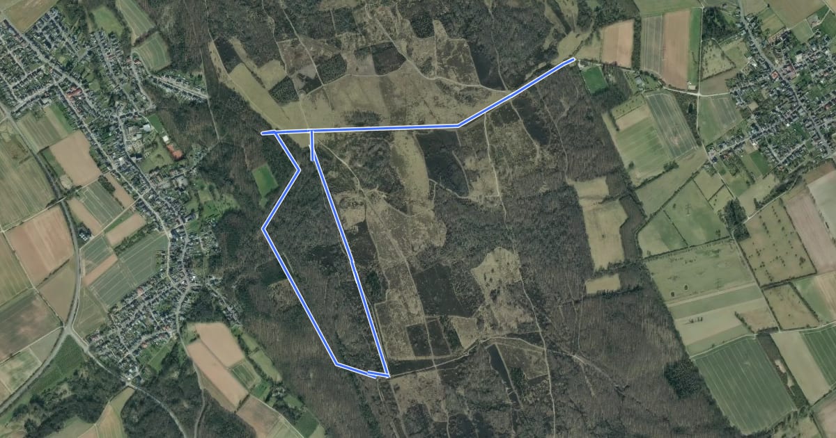Маршрут Neuntöterweg на спутниковом снимке