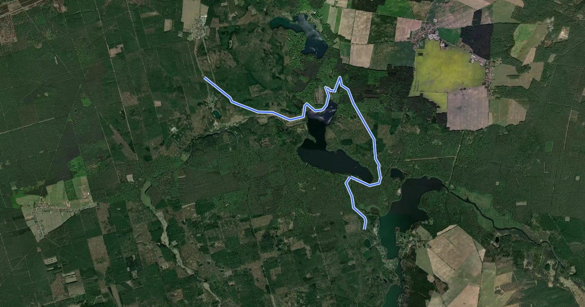 Маршрут Neuruppiner Radweg 2 на спутниковом снимке