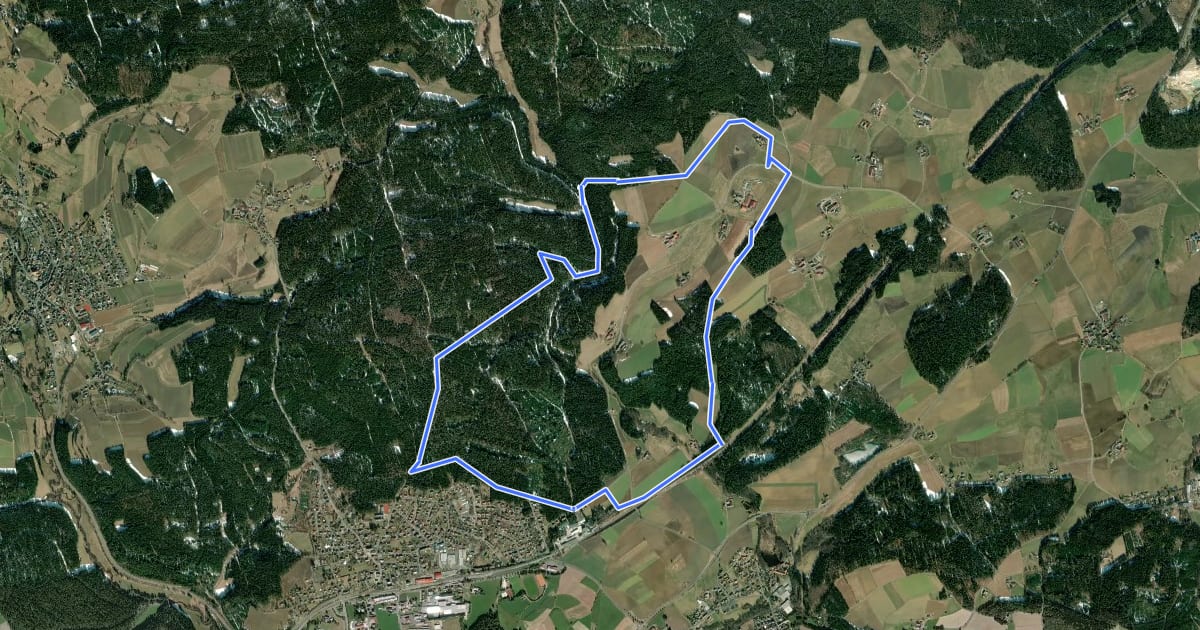 Маршрут Neusorg Rundweg 2 на спутниковом снимке