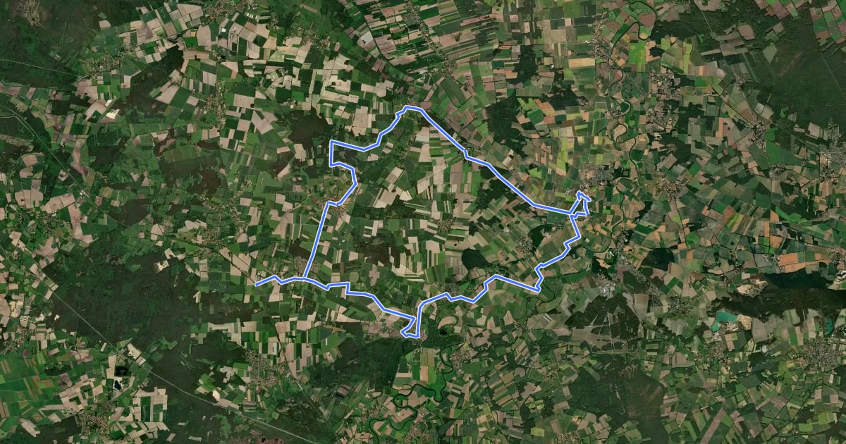Маршрут Neustädter Landroute на спутниковом снимке