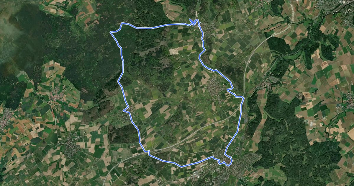 Маршрут Neustädter Rund-, Wander- und Radweg на спутниковом снимке