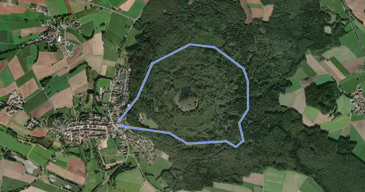 Маршрут Neustadt/Kulm Großer Ringweg на спутниковом снимке