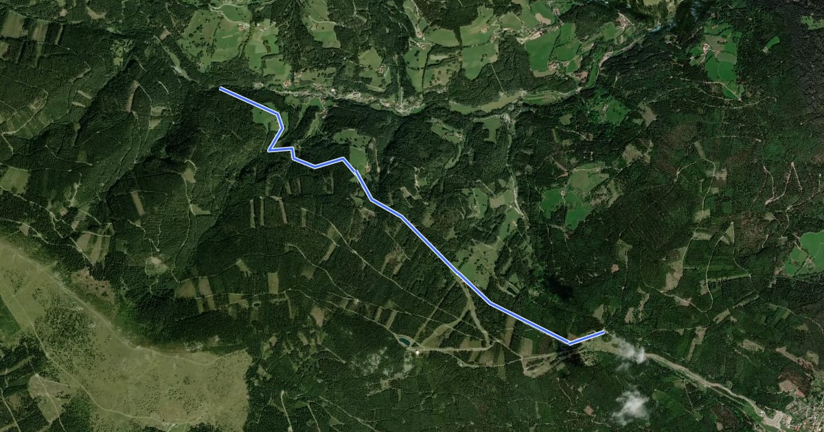 Маршрут Neustifter Route на спутниковом снимке