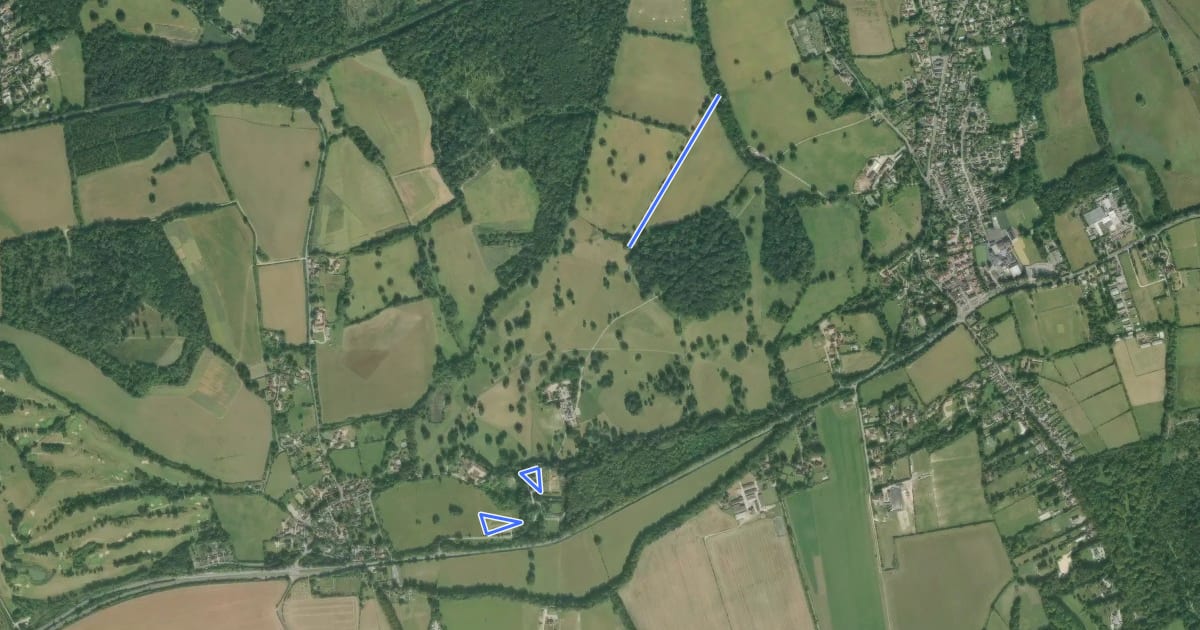 Маршрут New Forage Walk, Hatchlands Park на спутниковом снимке