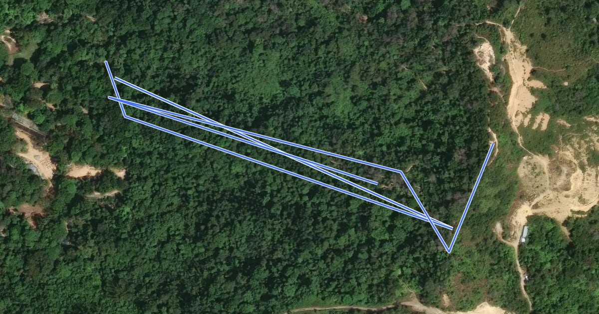 Маршрут New Surveyors' Trail на спутниковом снимке