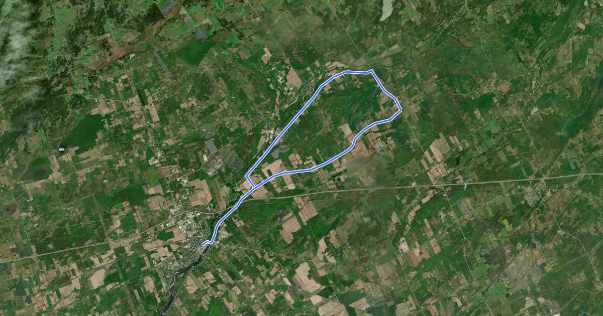 Маршрут Newburgh Route на спутниковом снимке