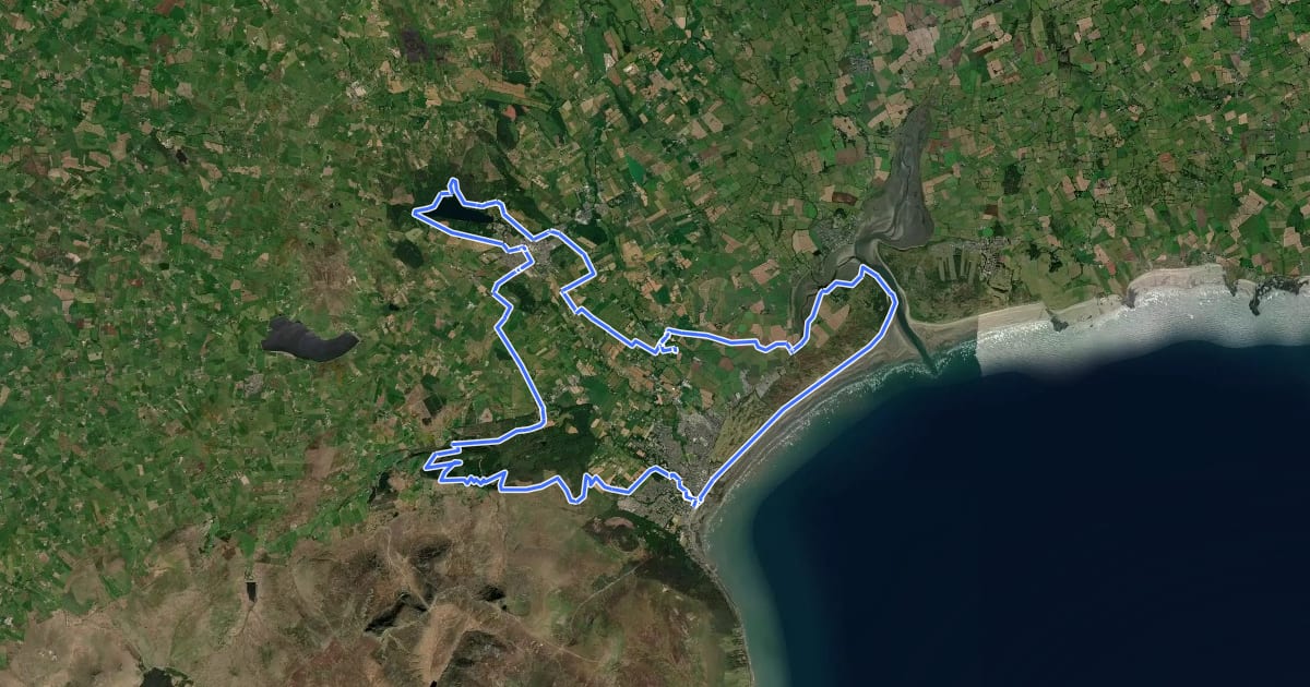Маршрут Newcastle Way на спутниковом снимке