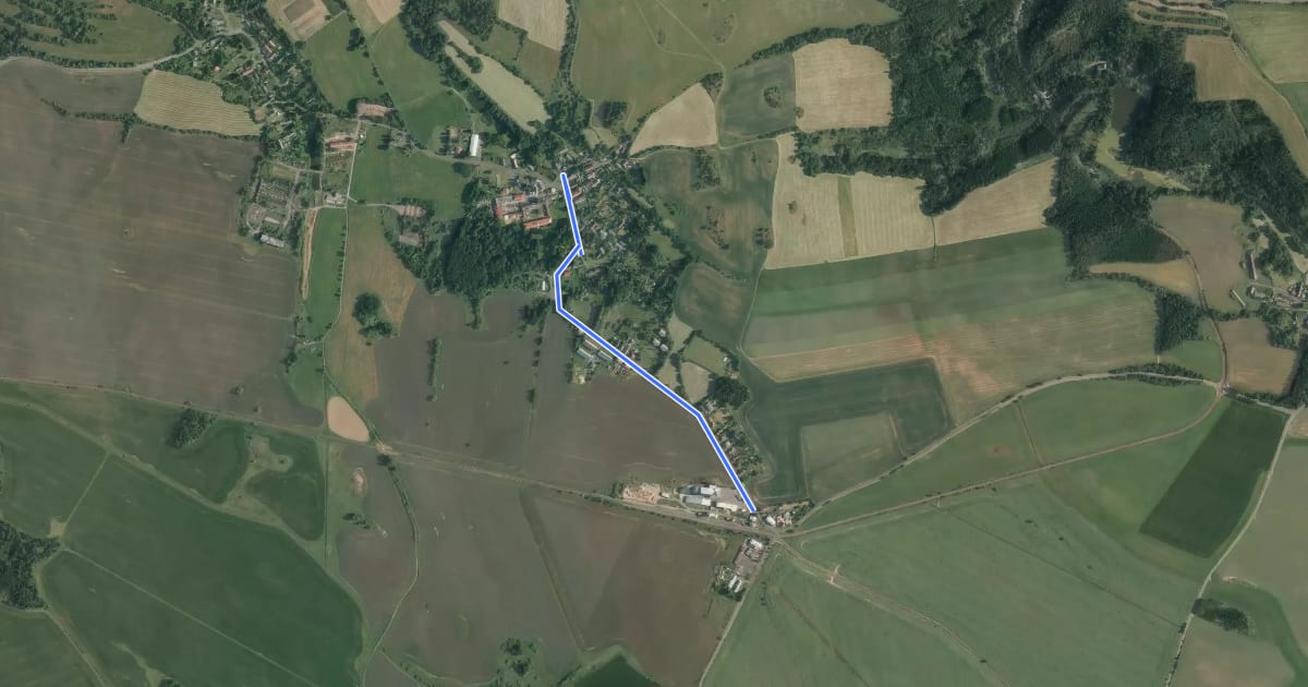 Маршрут [neznač.] odb. Štědrá žst. на спутниковом снимке