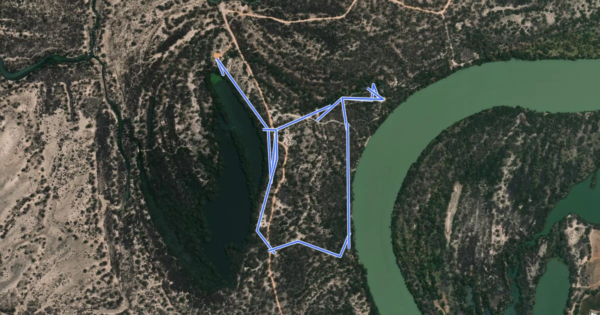 Маршрут Ngak Indau Wetland Trail на спутниковом снимке