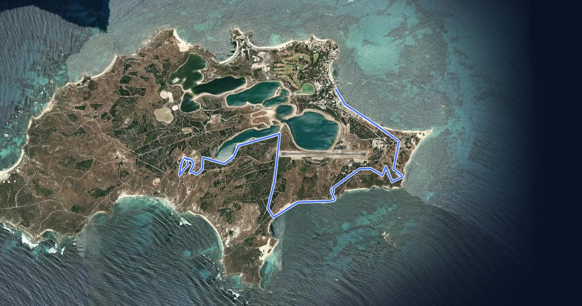 Маршрут Ngank Yira Bidi (Bickley Bay) на спутниковом снимке