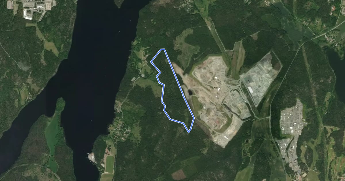 Маршрут Ängsjö Blå 3.6km на спутниковом снимке