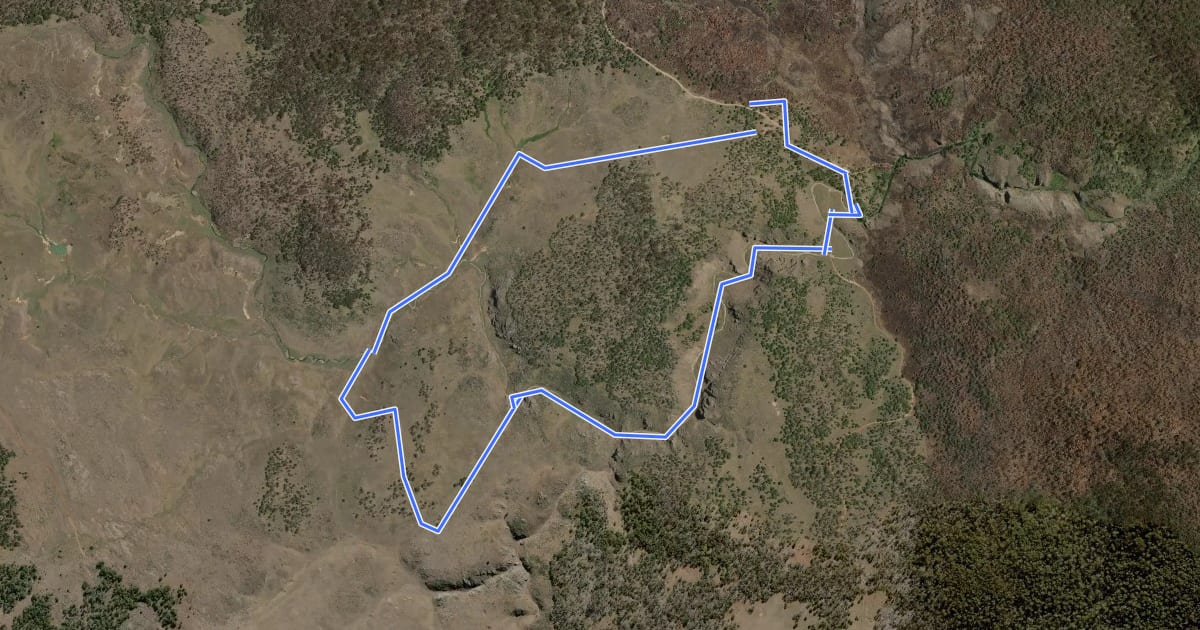 Маршрут Nichols Gorge Walk на спутниковом снимке
