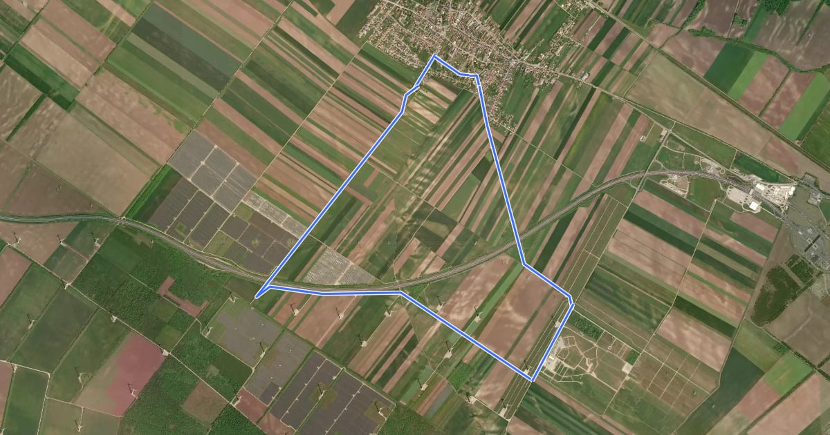 Маршрут Nickelsdorfer Rad-, Lauf- und Wanderstrecke L2 на спутниковом снимке