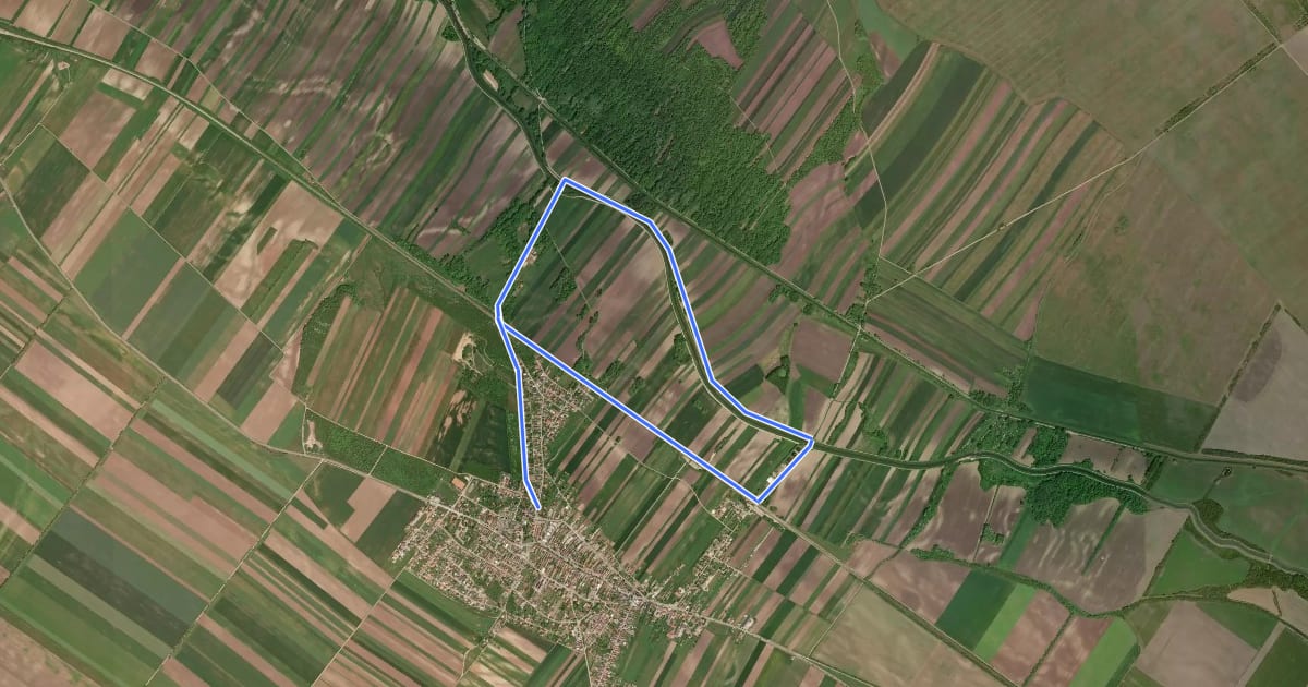 Маршрут Nickelsdorfer Rad-, Lauf- und Wanderstrecke L4 на спутниковом снимке