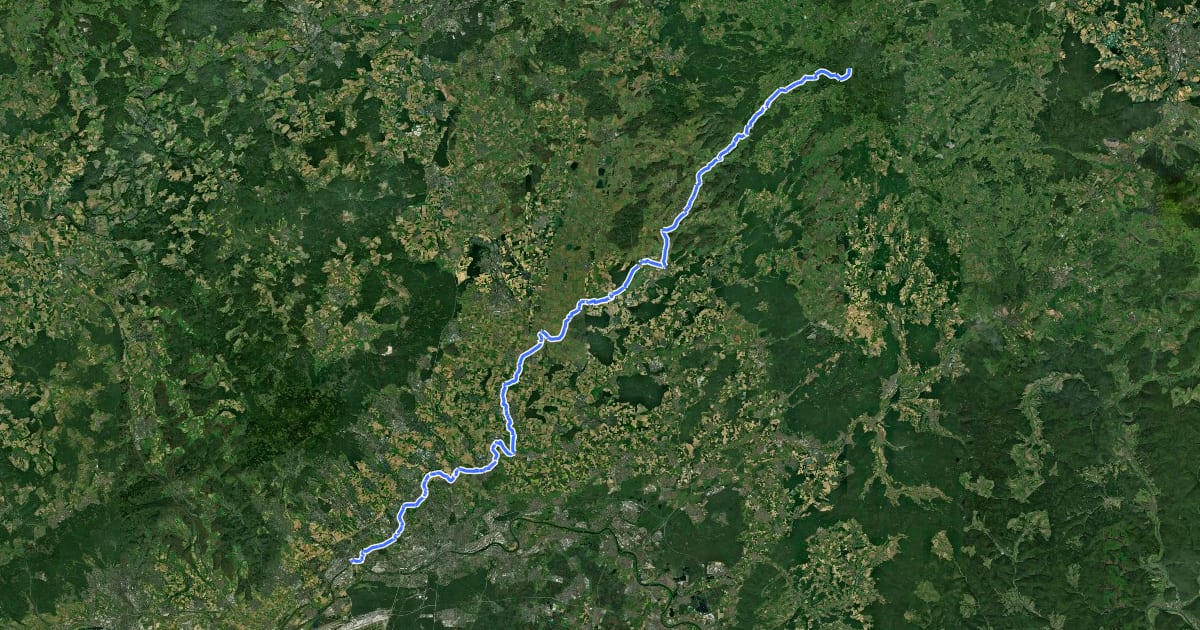 Маршрут Niddaradweg на спутниковом снимке