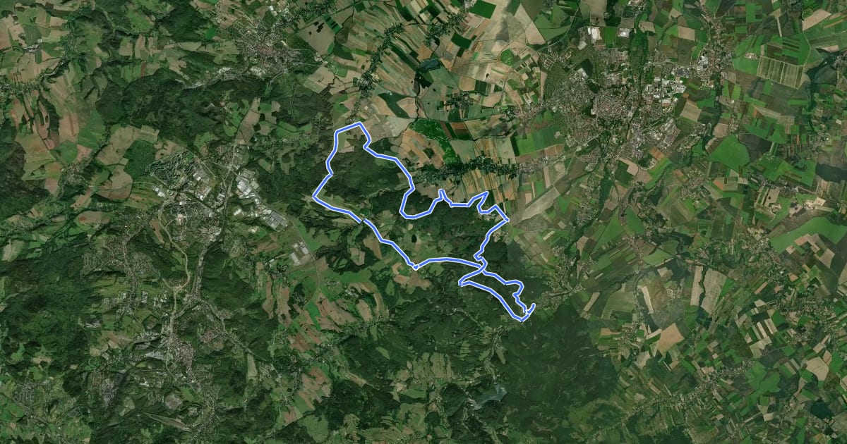 Маршрут Niebieska Świdnica на спутниковом снимке
