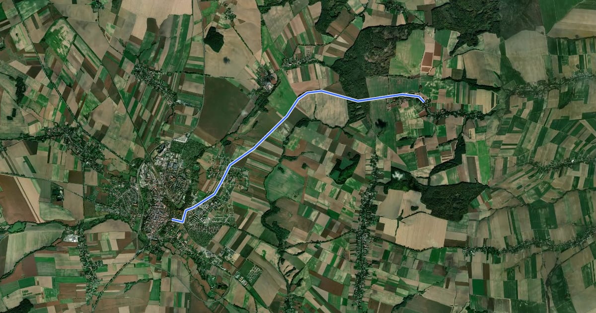 Маршрут Niebieski Ząbkowice Śląskie - Sieroszów на спутниковом снимке