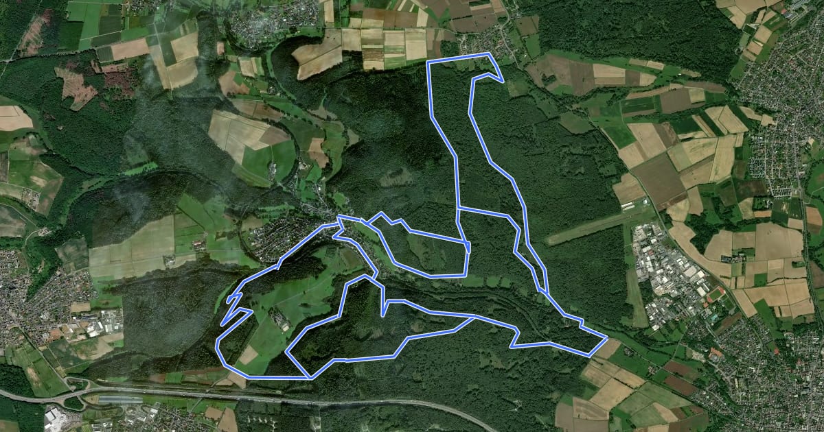 Маршрут Niedererbacher Wanderweg 3 на спутниковом снимке