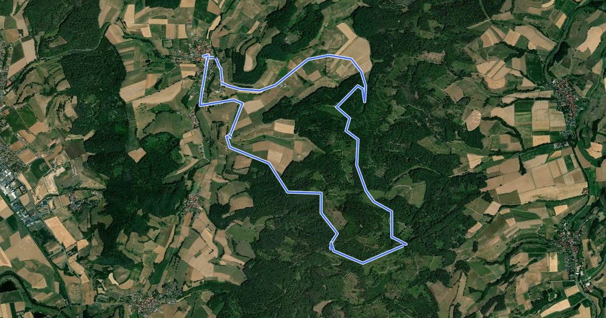Маршрут Niedergude Rundweg N5 на спутниковом снимке