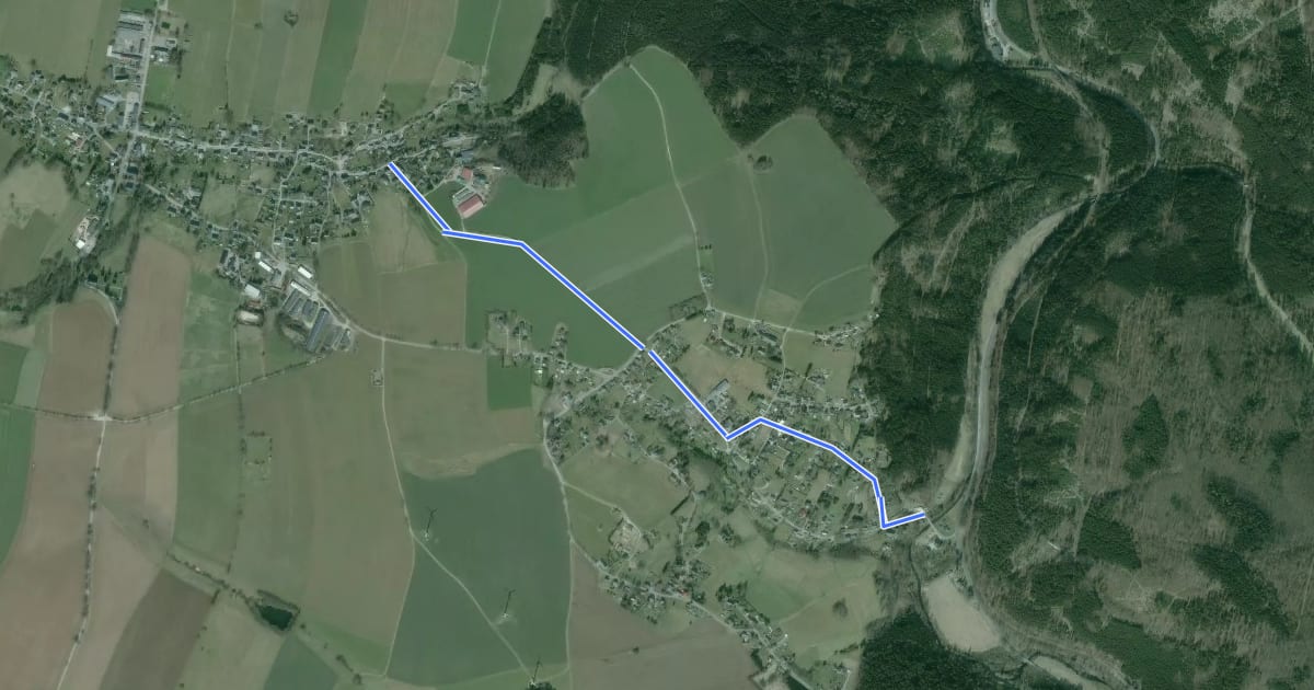 Маршрут Niederlauterstein-Lauterbach на спутниковом снимке