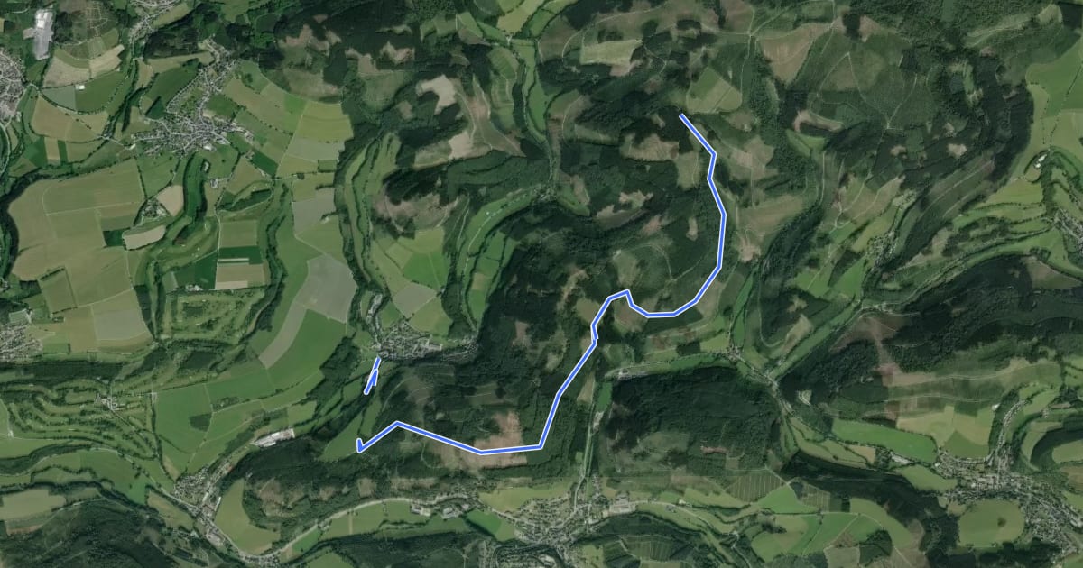 Маршрут Niedersorpe Rundweg N1 на спутниковом снимке
