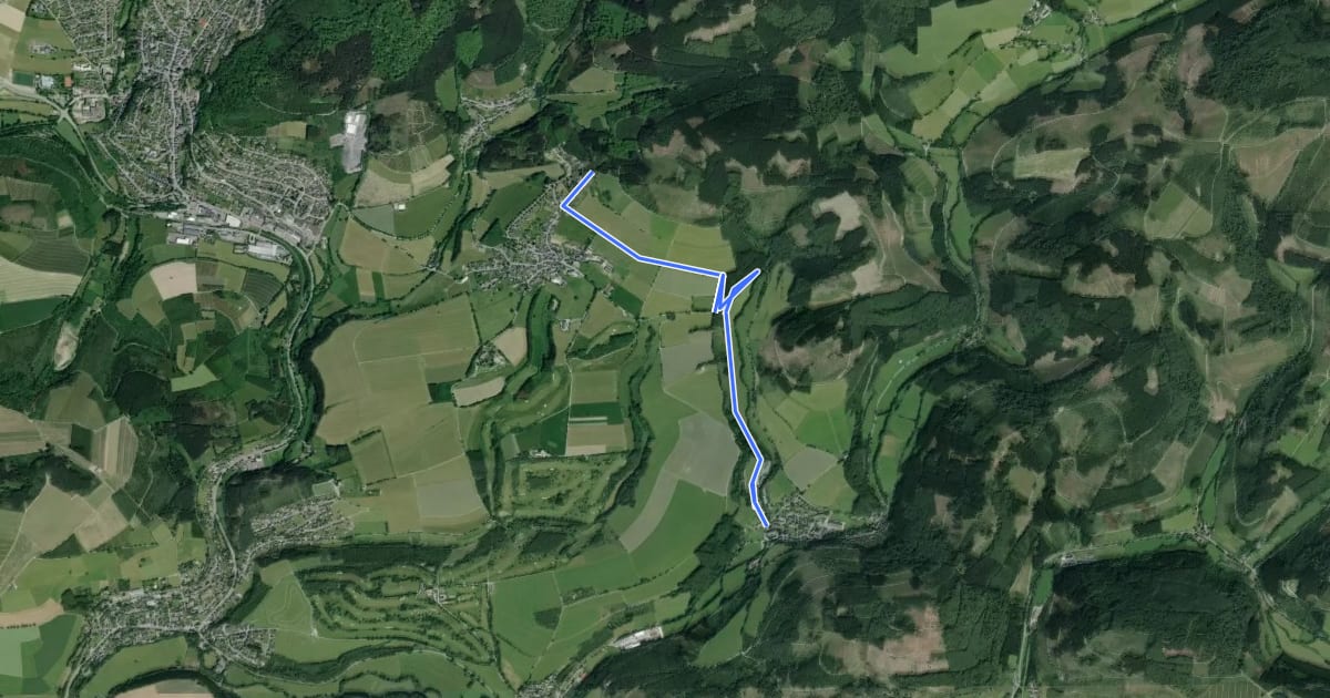Маршрут Niedersorpe Rundweg N2 на спутниковом снимке