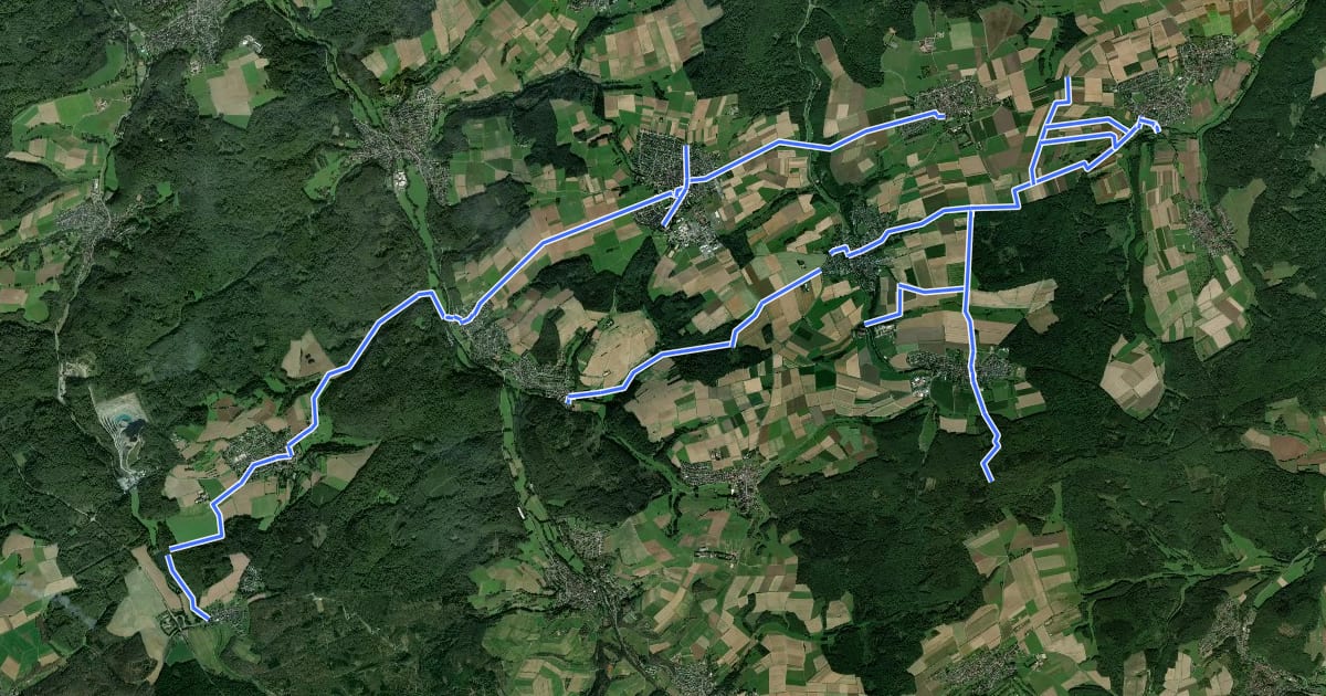 Маршрут Niederwetz - Oberwetz - Altenkirchen - Möttau на спутниковом снимке