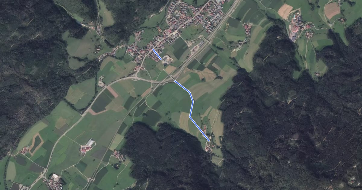 Маршрут Niederwinden Hauptstraße - Dürrenberg на спутниковом снимке