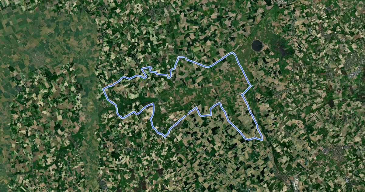 Маршрут Niemandswater route на спутниковом снимке