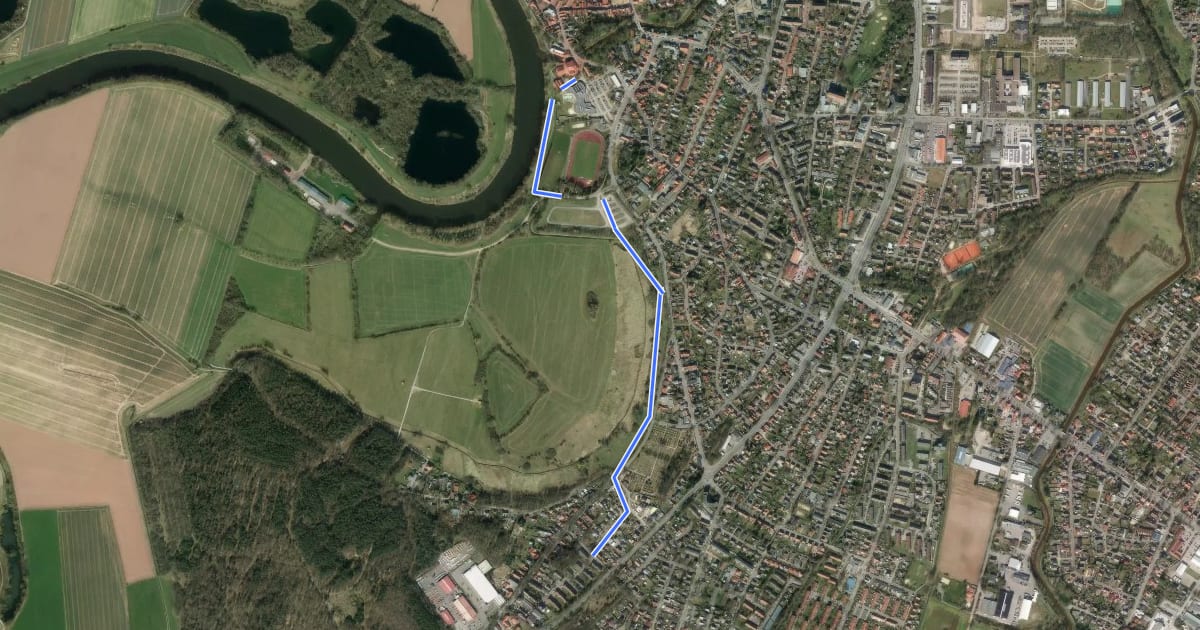 Маршрут Nienburg, Mühlentorsweg - Nienburg, Rabenhorst на спутниковом снимке