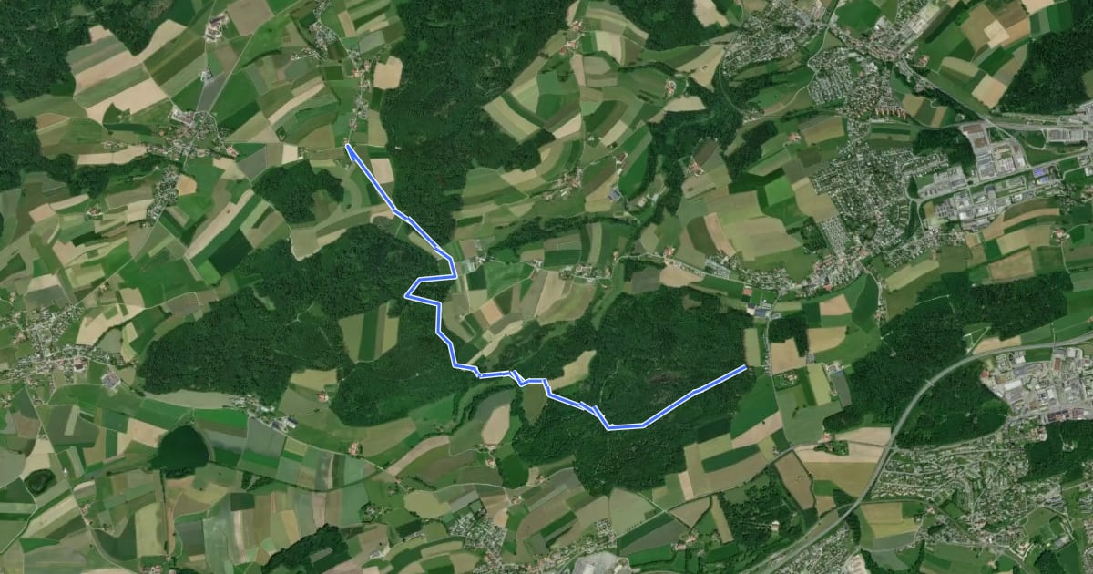 Маршрут Nierlet-les-Bois Pré de Chêne - Corminboeuf Village Suisse на спутниковом снимке