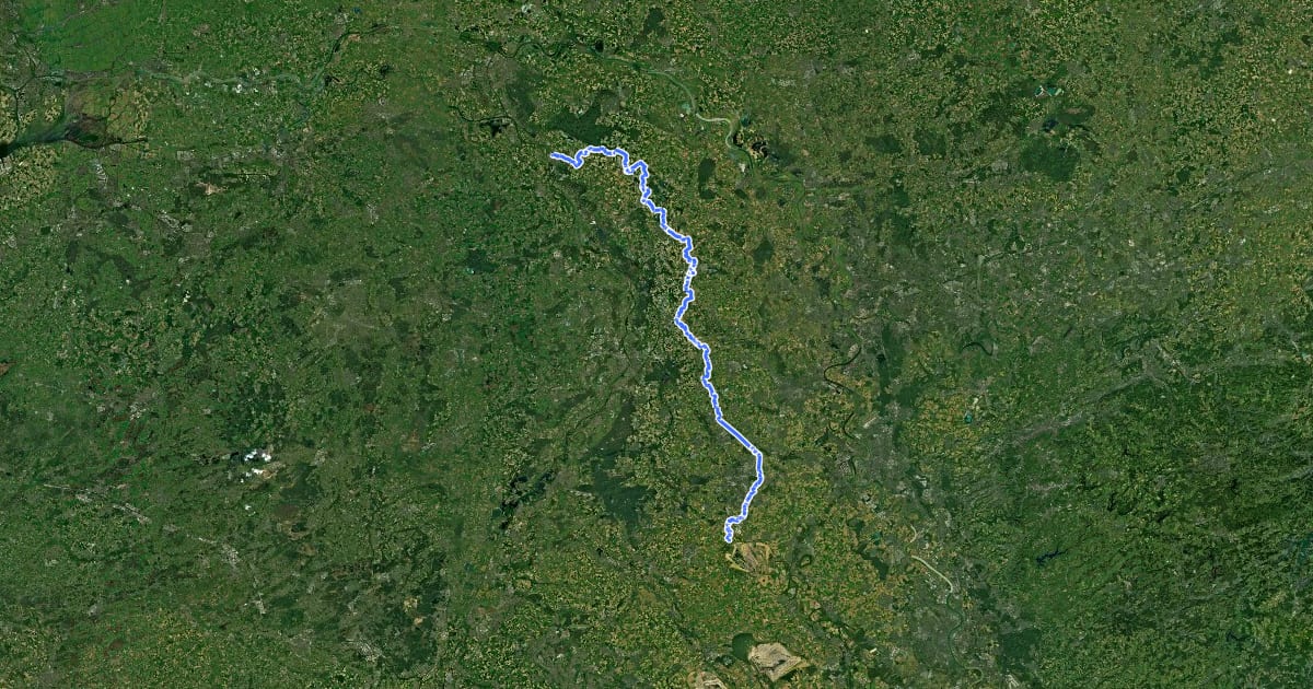 Маршрут Niers-Radwanderweg на спутниковом снимке