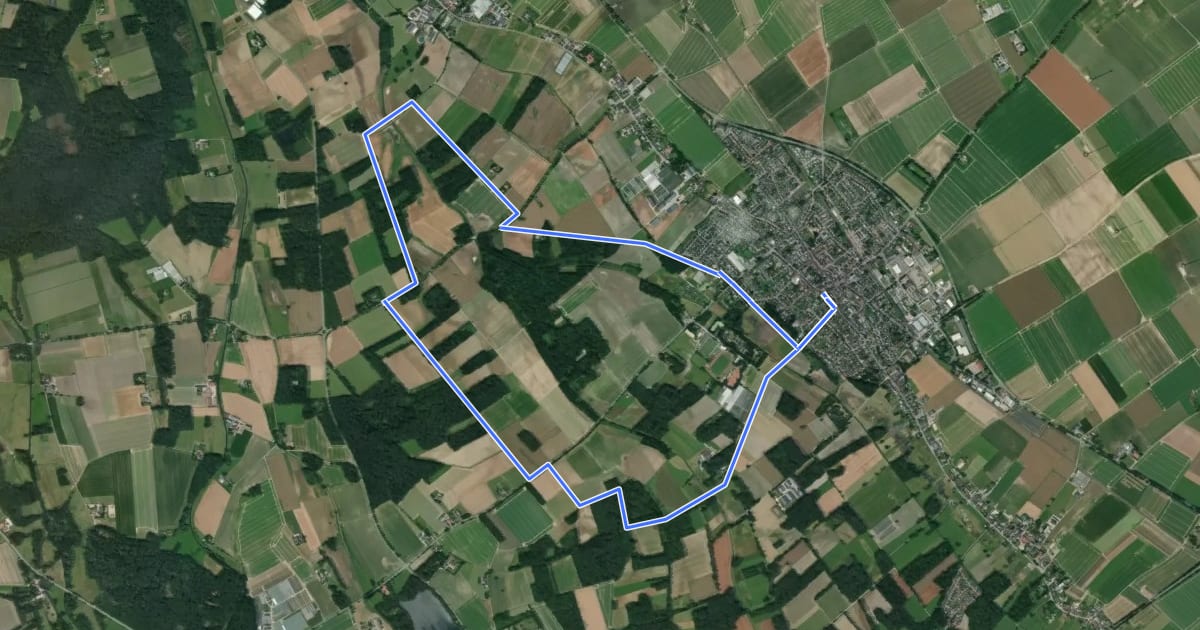 Маршрут Nieukerk Rundweg A4 на спутниковом снимке