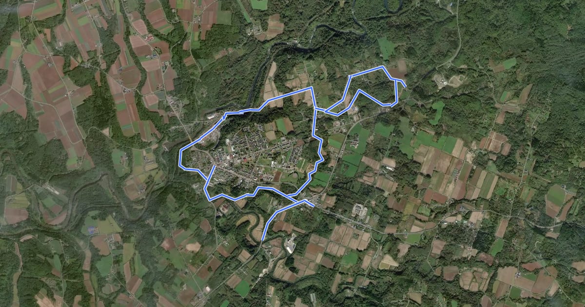 Маршрут Niseko Literature and History Footpath на спутниковом снимке