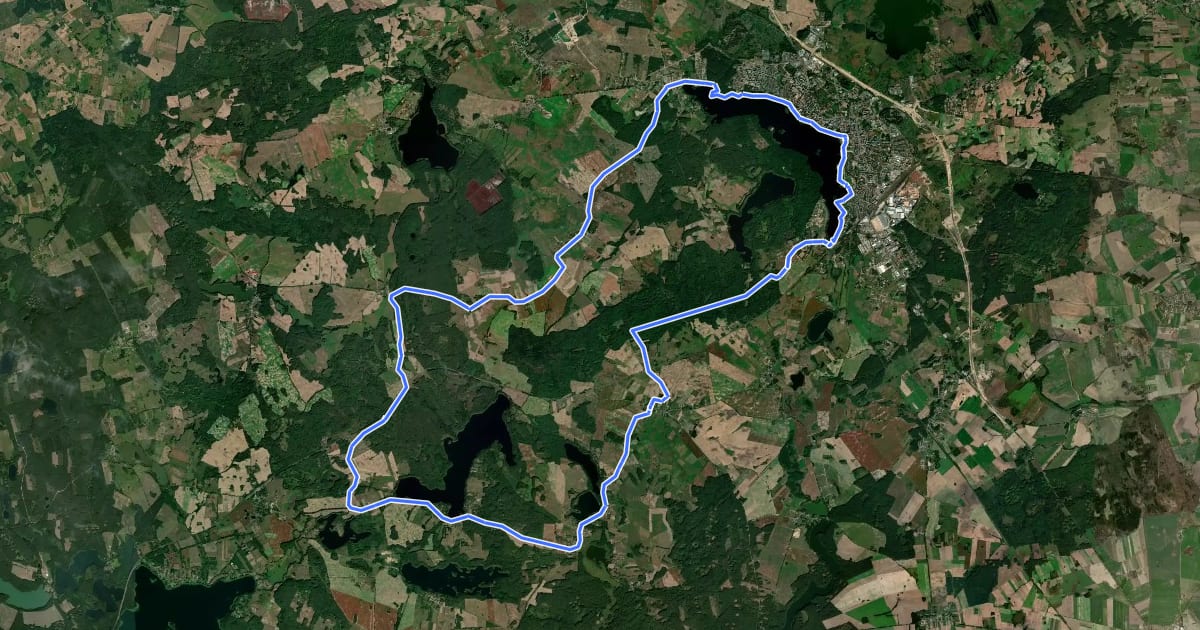 Маршрут Nizica (czarny) на спутниковом снимке
