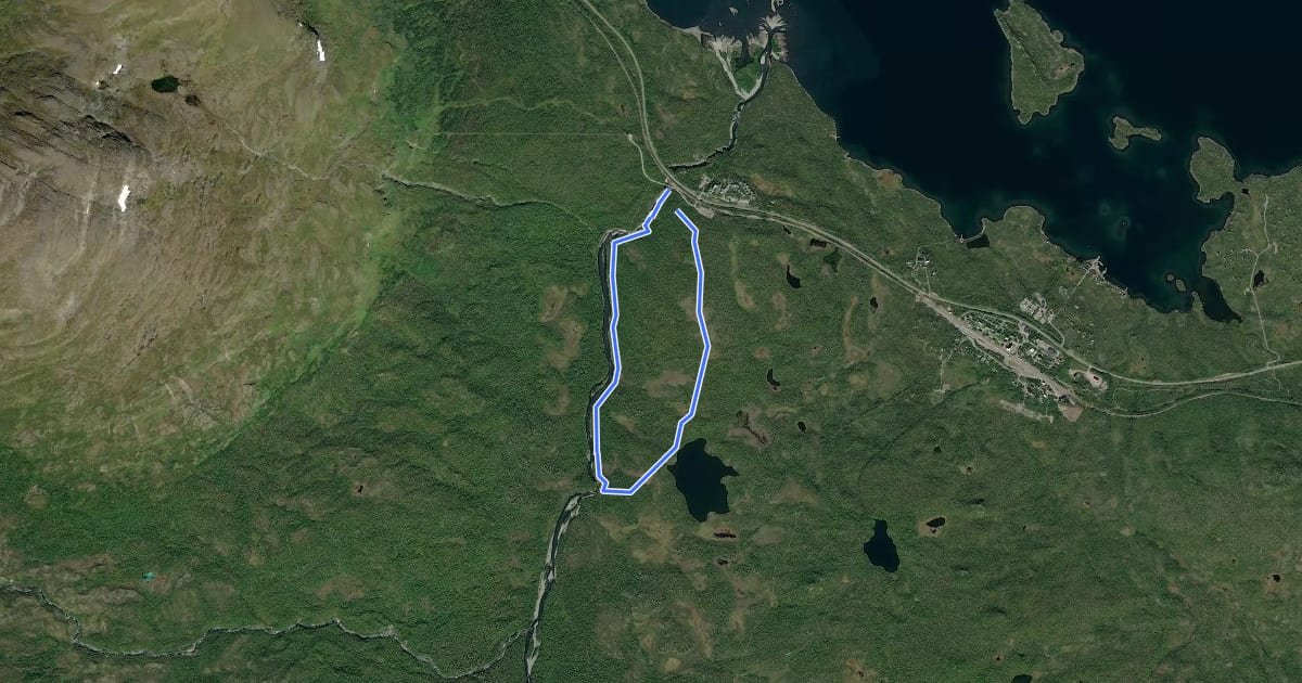 Маршрут Njakajaure на спутниковом снимке