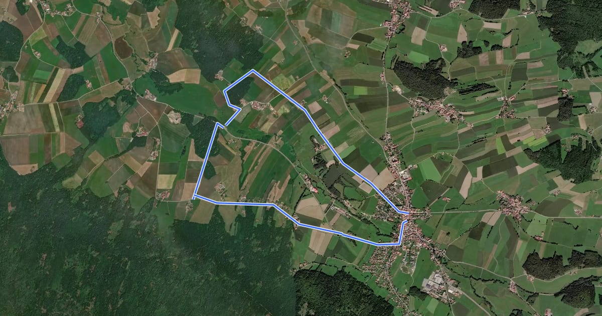 Маршрут Nk02 Freibachweg на спутниковом снимке