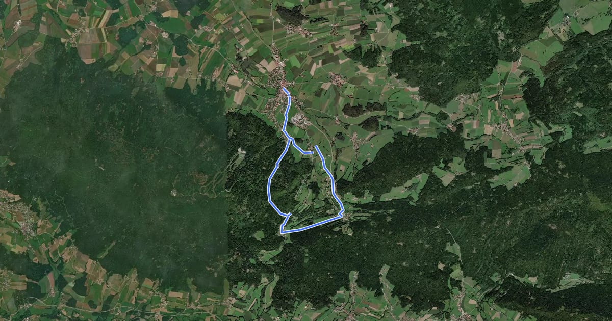 Маршрут Nk05 Höllhoehweg на спутниковом снимке