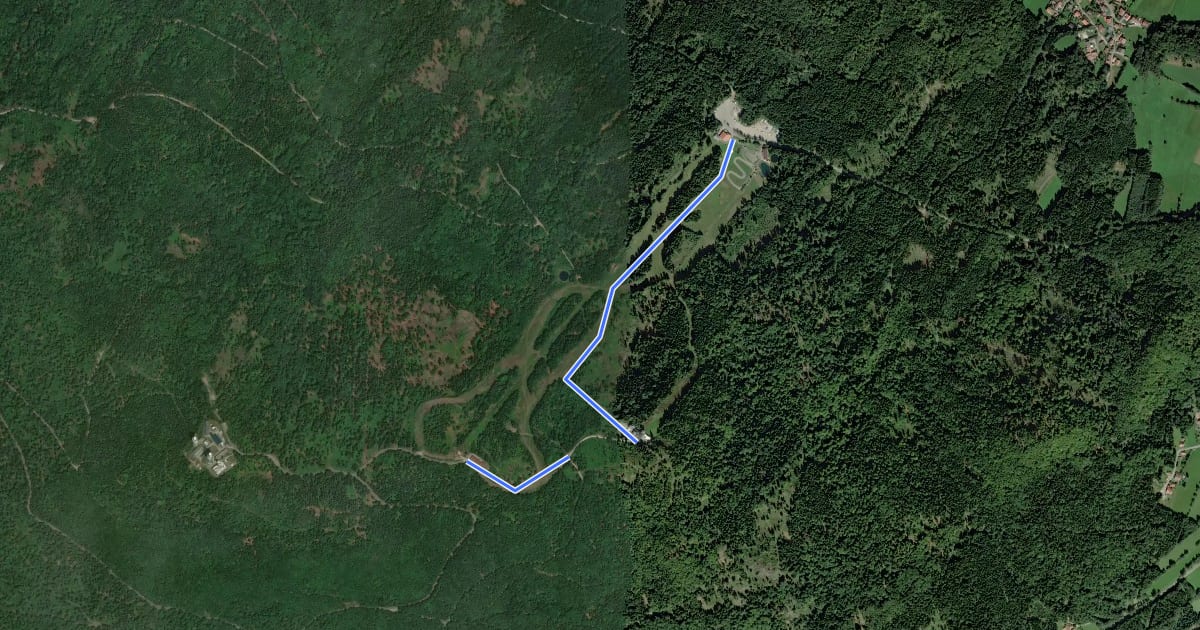 Маршрут Nk10 Hohenbogen-Bergsteig на спутниковом снимке